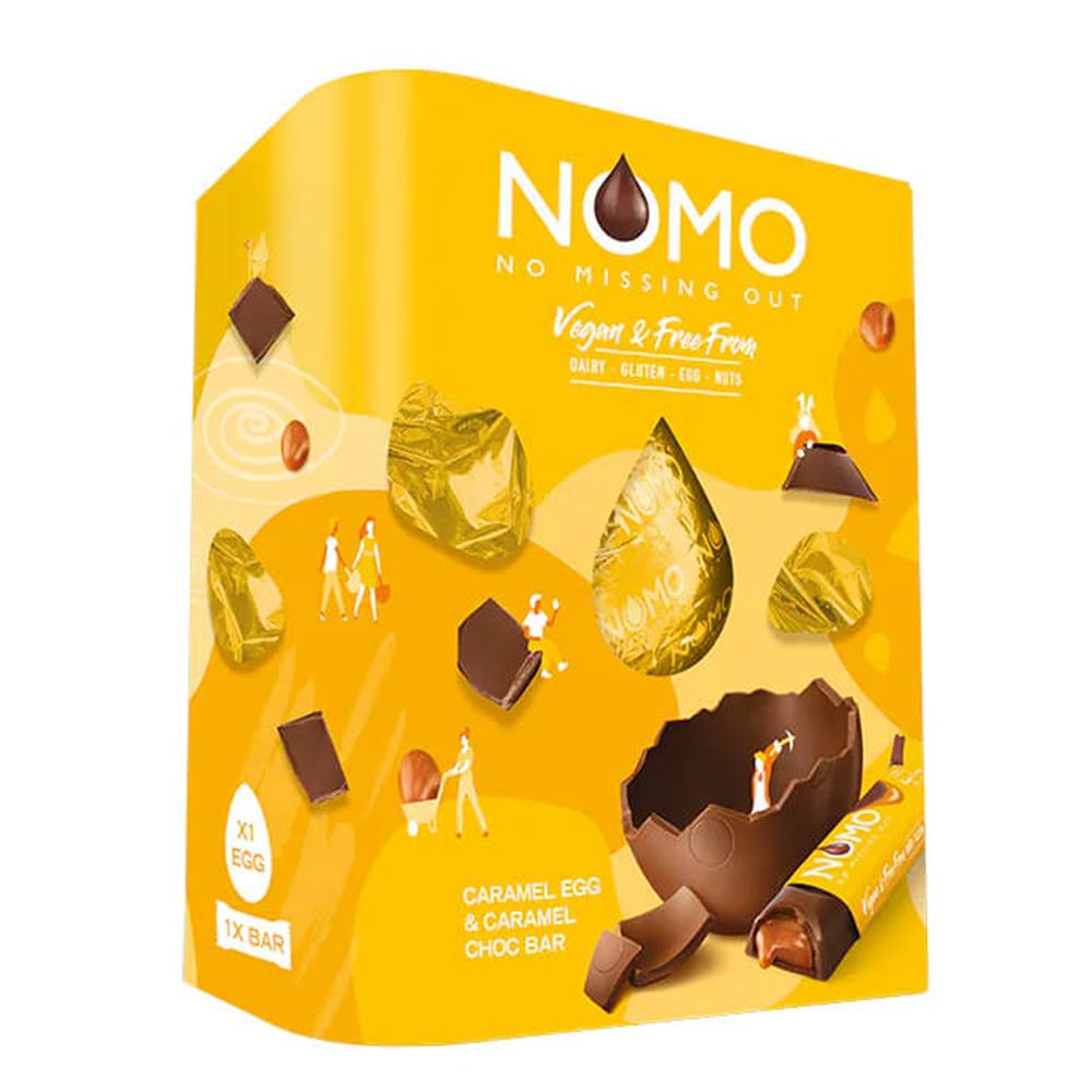 NOMO Caramel Vegan Easter Egg & Bar 148g